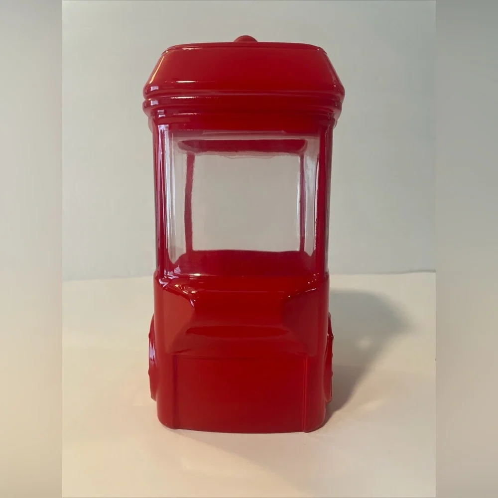 Target Bullseye Playground 2023 Valentine Glass POPCORN MACHINE Canister Red New